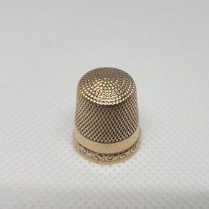 Antique Victorian 12K Yellow Gold Sewing Thimble